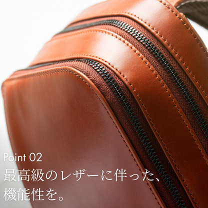 ボディバッグ ワンショルダー メンズ 本革 オイルサドルレザー｜THB017