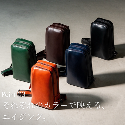 ボディバッグ ワンショルダー メンズ 本革 オイルサドルレザー｜THB017