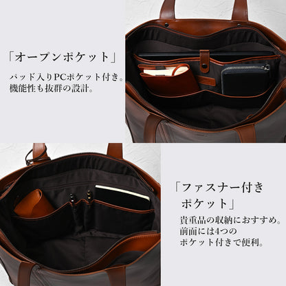 デザイン性と機能性を兼ね備えた10ポケットトート｜SKB-022LN1