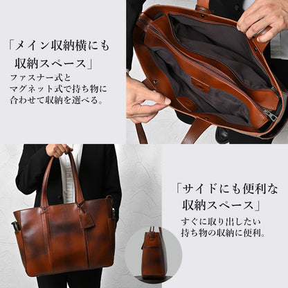 デザイン性と機能性を兼ね備えた10ポケットトート｜SKB-022LN1